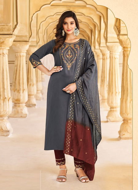 Aadhya By Ladies Flavour Embroidery Readymade Suits Catalog